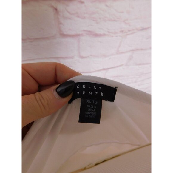 Kelly Renee Dress Womens XL White Embroidered Floral Maxi Boho Beach Sundress - Picture 3 of 10